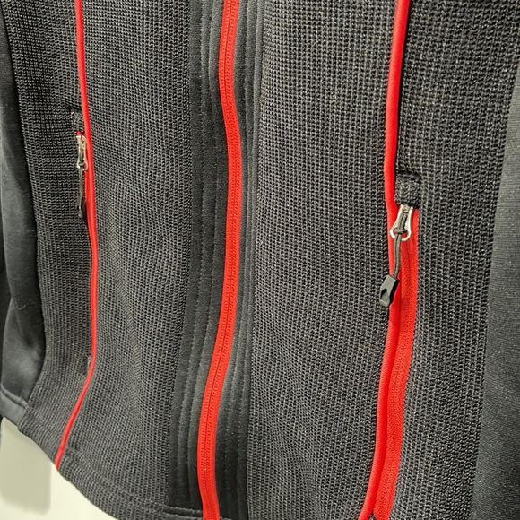Women’s Spyder Fleece Active full zip jacket black red style 182435 size Medium - Picture 5 of 16